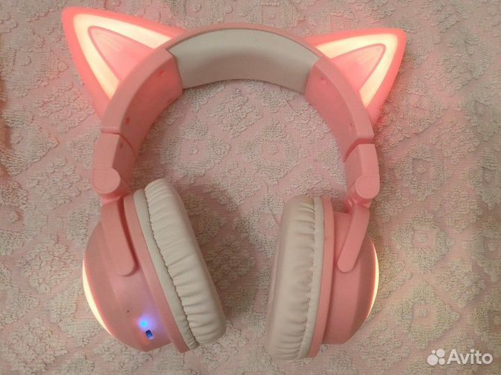 Беспроводные наушники с ушками кошки