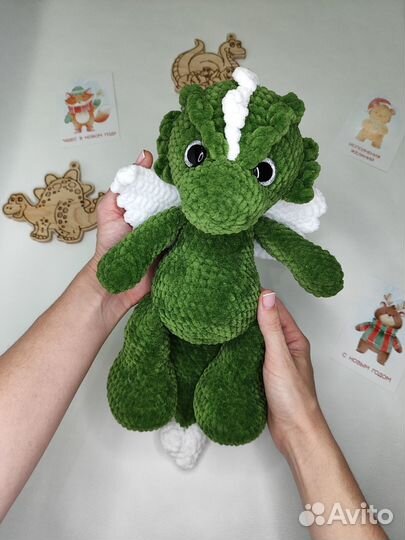 Плюшевый дракон / вязанная игрушка