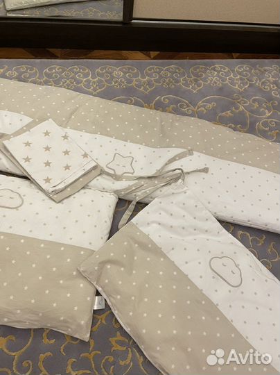 Детский комплект бортиков и белье
