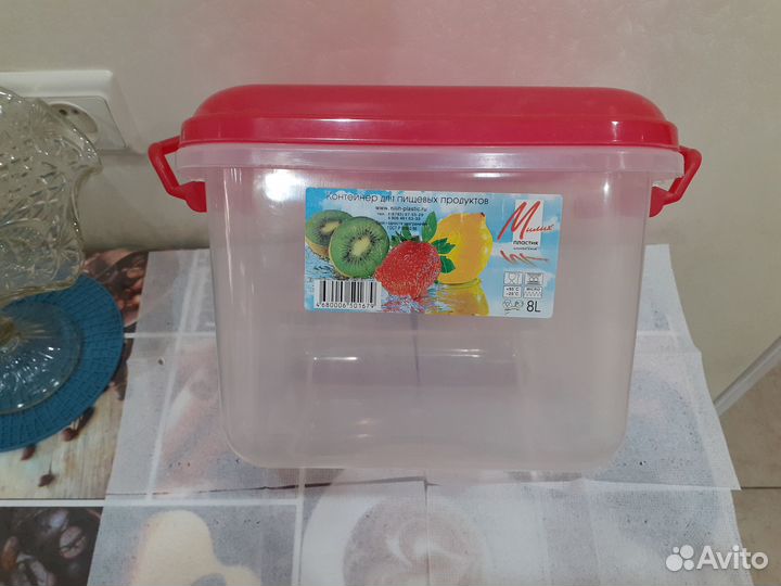 Контейнер для пищевых продуктов 4л квадратный