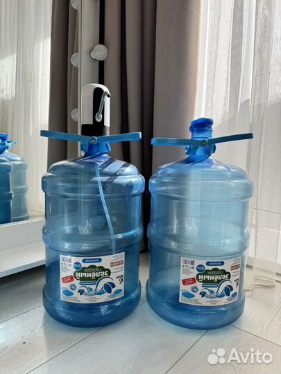 Бутылка для воды 19л + ручки + помпа электрическая