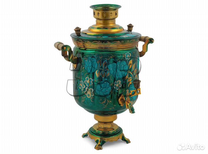 Самовар электрический Зелень банка (10л) (2604)