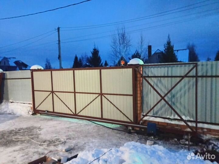 Ворота откатные с монтажем для дома, дачи под ключ