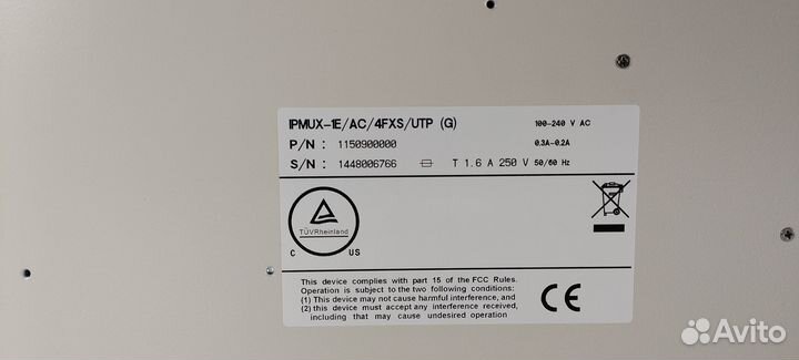 Шлюз RAD ipmux-1E/AC/4FXS/UTP