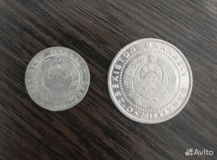 Монеты узбекистана,2018г