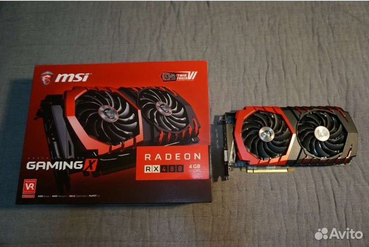 Видеокарта msi rx 480 4gb gaming x