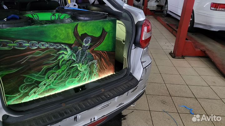 Роспись короба под сабвуферы