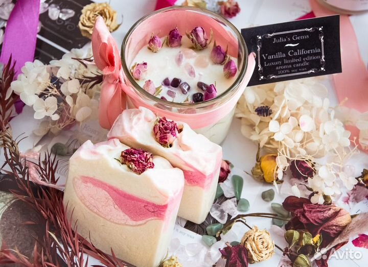 Арома кокосовые свечи и мыло, жемчуг, бирюза и др