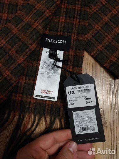 Шарф Lyle Scott (100% шерсть) новый оригинал