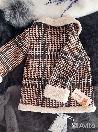 Детское пальто-дубленка на мальчика
