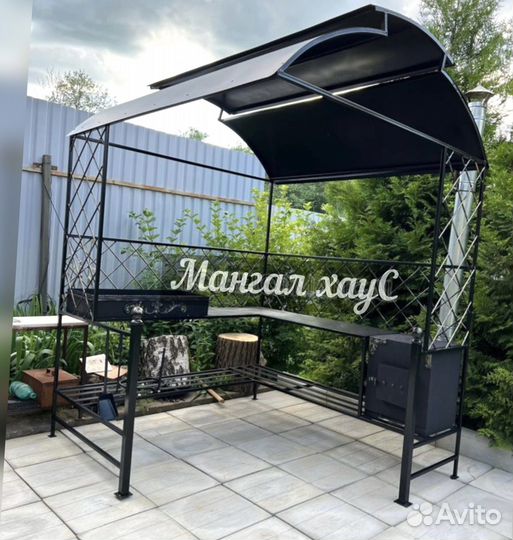 Мангал с крышей