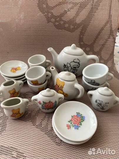 Сервиз чайный кукольный фарфор