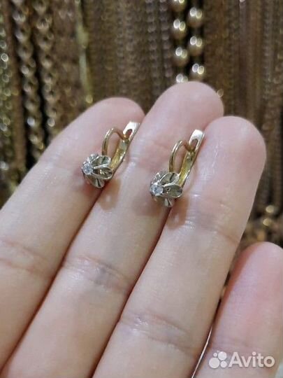 Золотые серьги детские