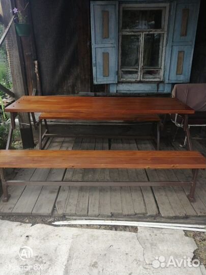Садовая лавка-стол