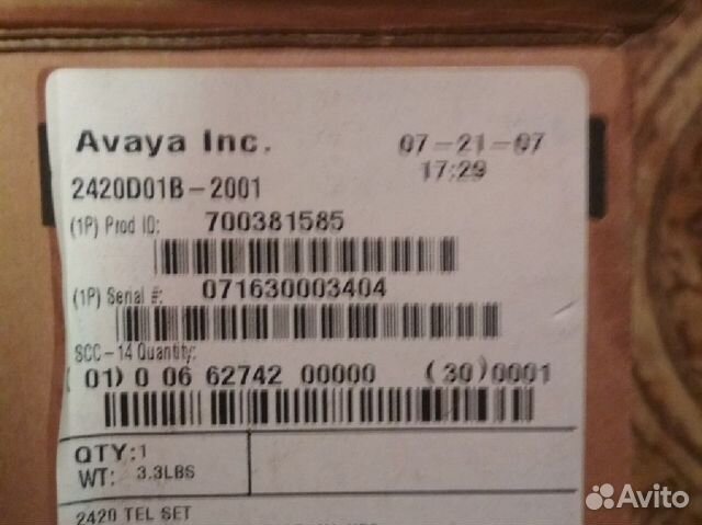 Телефонный аппарат Avaya 2420 объявление продам