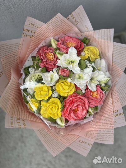 Букет из зефирных тюльпанов