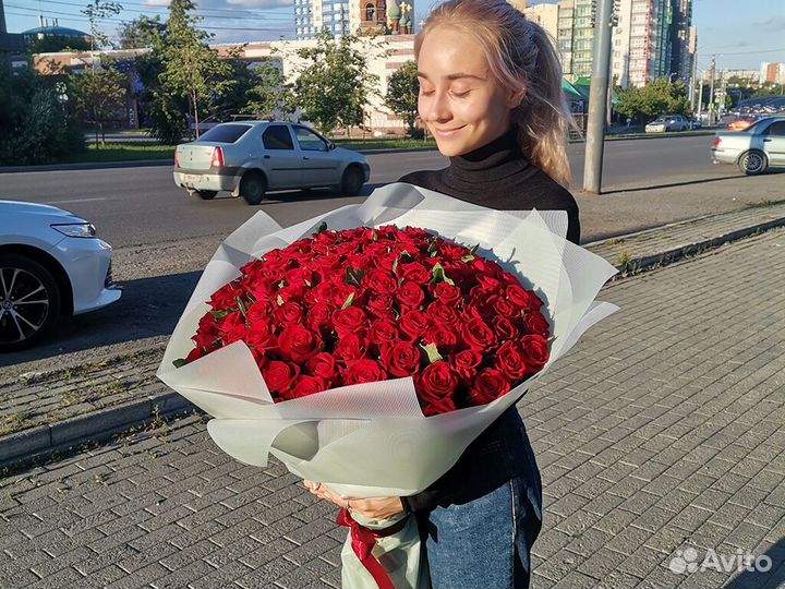 101 Роза Цветы Букеты 75 51 25 15 Розы Доставка