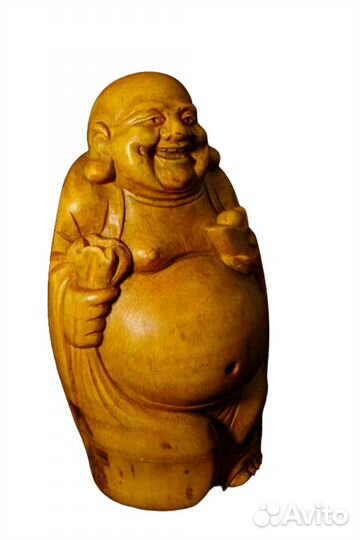Будда Хотэй Китайская Статуэтка из Бамбука ru*02b