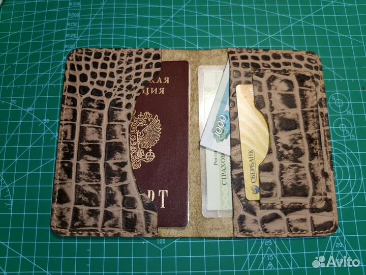 Обложка на паспорт натуральная кожа