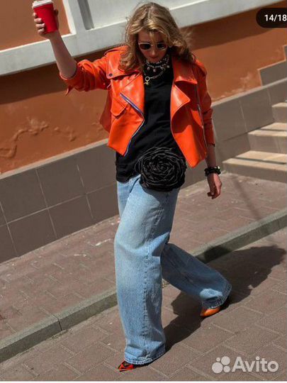 Джинсы широкие y2k love republic