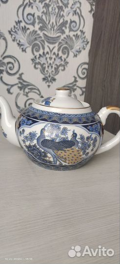 Чайник заварочный фарфоровый Бронь