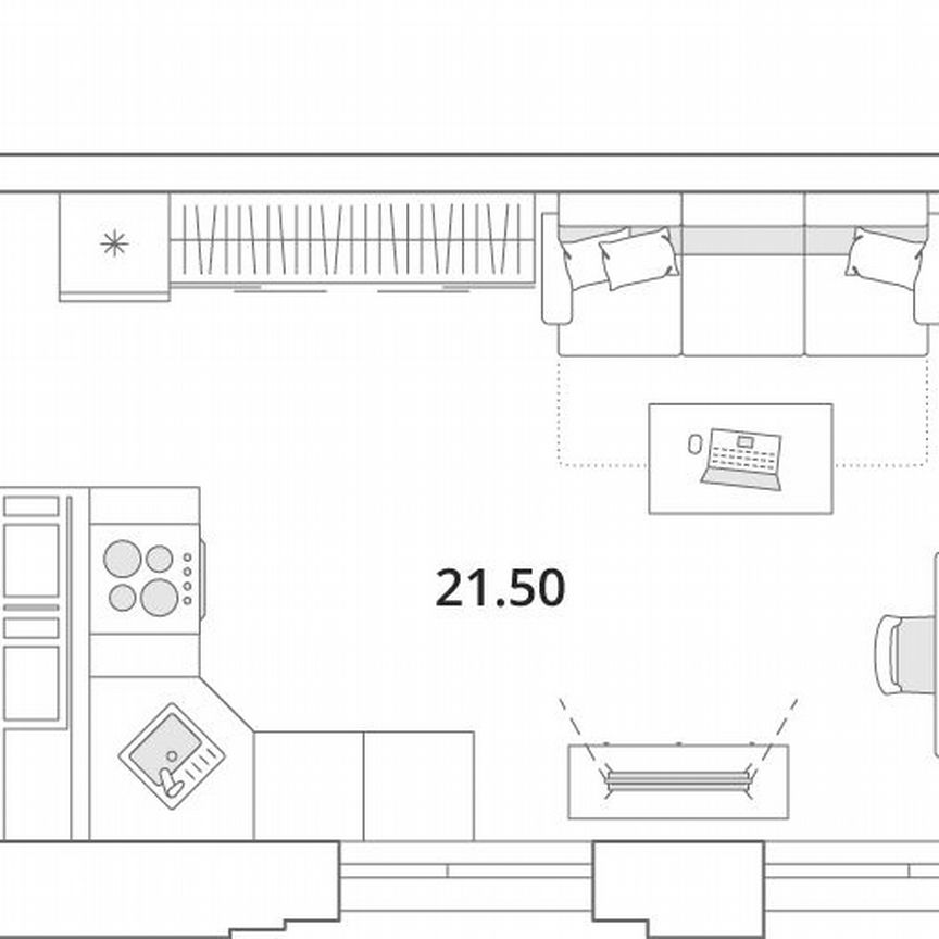 Квартира-студия, 30 м², 5/13 эт.