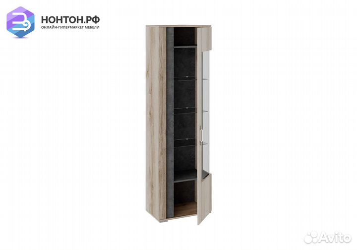 Витрина Брайтон камень / дуб делано