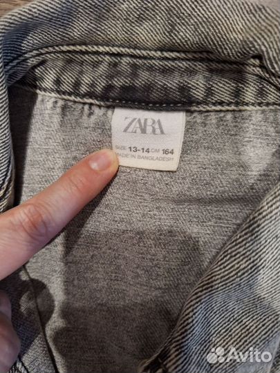 Джинсовая рубашка zara 164