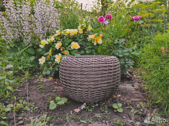 Кашпо для цветов из ротанга, 12 л