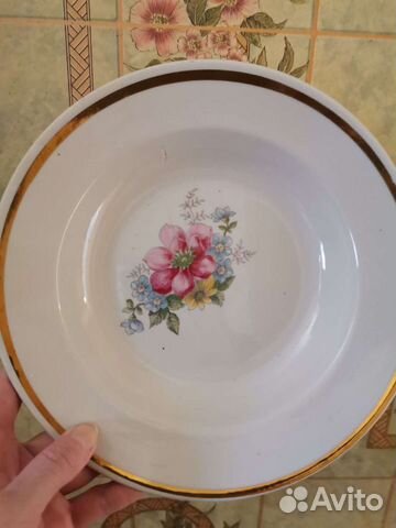 Тарелки и бидон молочный эмаль СССР