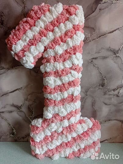 Цифра 1 на годик девочке