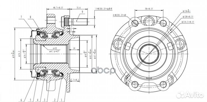 Ступица колеса в сборе LR nissan Teana (J32) 08