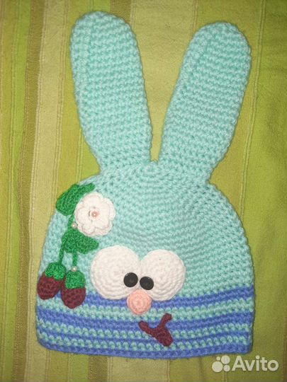 Шапочка для девочки 3-5 лет ручная работа