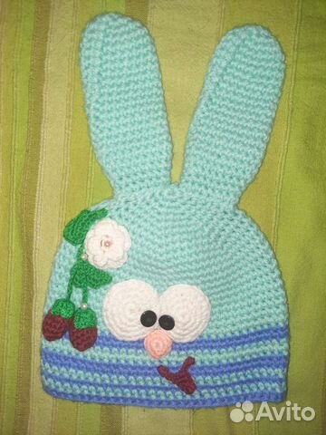 Шапочка для девочки 3-5 лет ручная работа