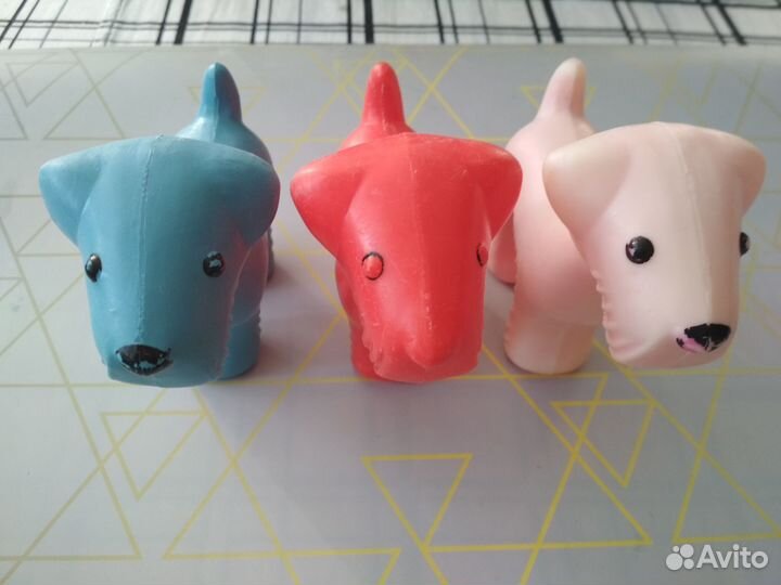 Пластиковые собачки. Игрушки СССР