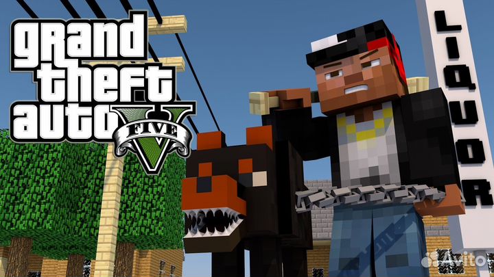 Minecraft + GTA 5 PS4 PS5 xbox цена за обе игры