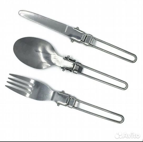 Набор: посуда, горелка, столовые приборы