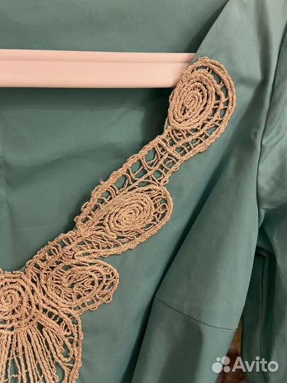 Итальянское платье Beatrice бирюзового цвета