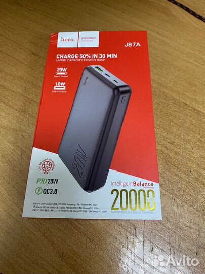 Внешний аккумулятор hoco J87A 20000mah