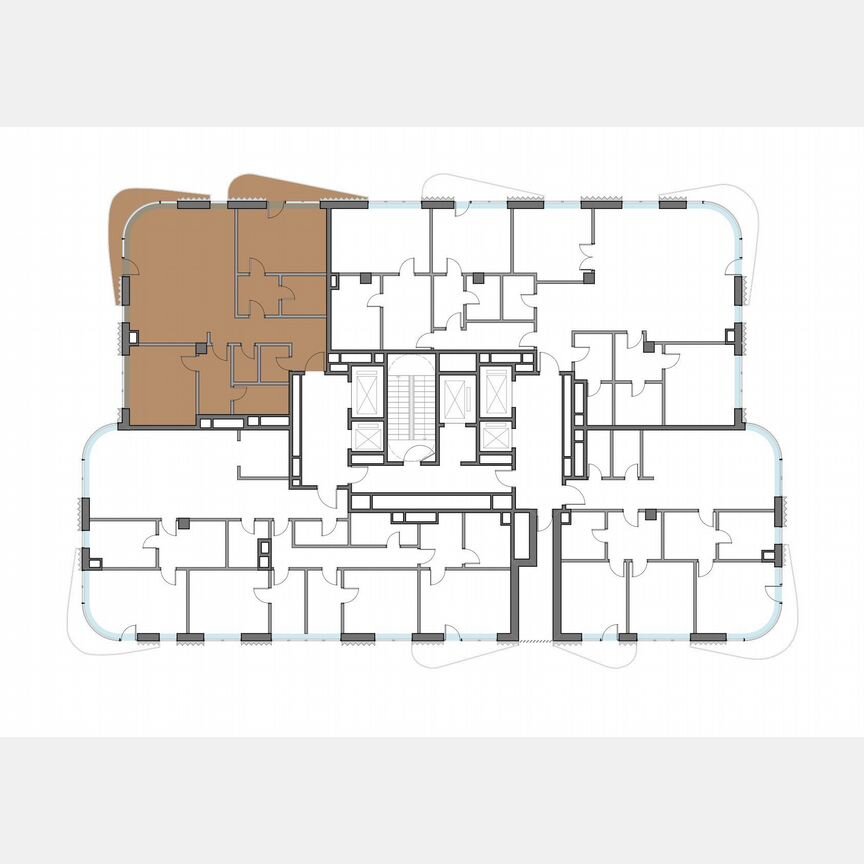 2-к. квартира, 130,3 м², 8/14 эт.