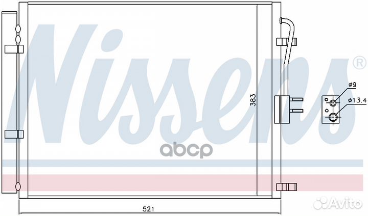 NS940428 радиатор кондиционера Kia Ceed 1.6i 1