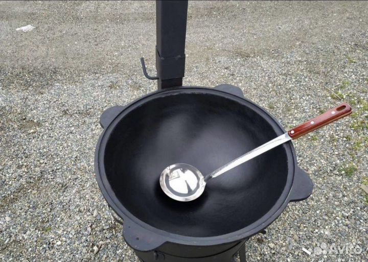 Чyгyнный казaн 10 литрoв с пeчкой