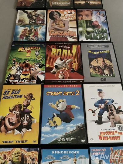DVD с детскими мультфильмами и фильмами - 15 штук