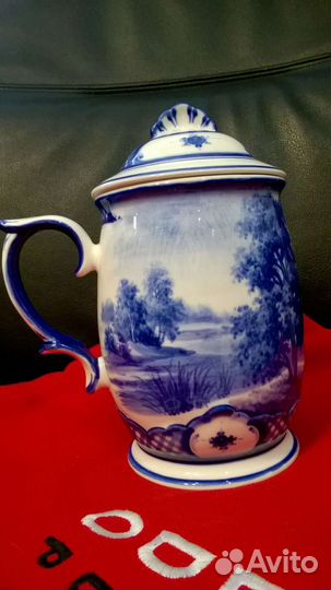 Чайник большой заварной 21 см, пивные кружки, штоф