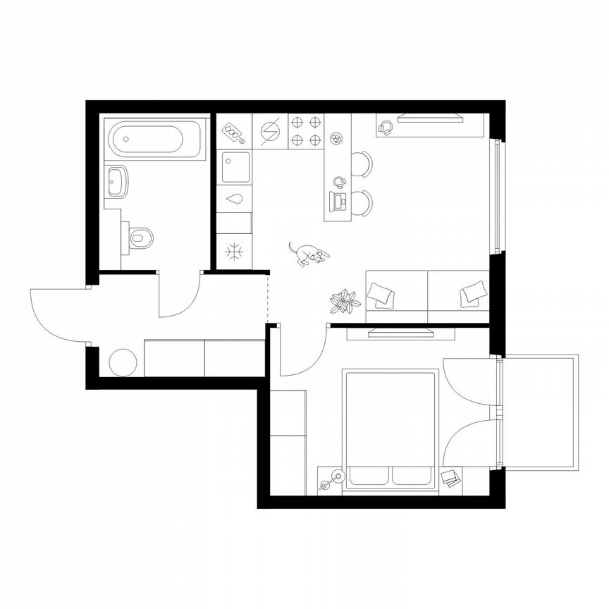 1-к. квартира, 35,5 м², 7/12 эт.