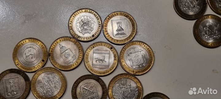 162 штук юбилейные монеты по 10рублей редкие