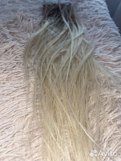 Волосы для наращивания 50 см блонд