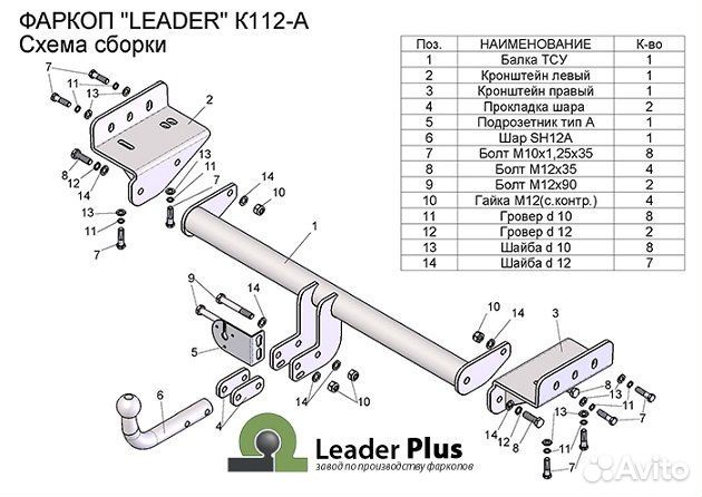 Фаркоп Hyundai ix35 2010-15, Kia Sportage 2010-15