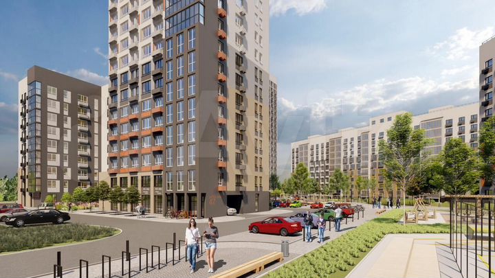 2-к. квартира, 62,2 м², 15/19 эт.