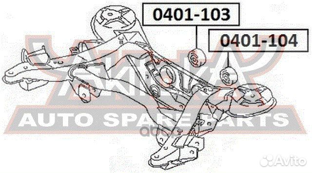 Сайлентблок крепления заднего дифференциала правый
